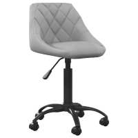 vidaXL Silla de oficina de terciopelo en color Gris oscuro/Gris claro | cómodas modernas ergonómicas para comedor cocina salón hogar - details 1