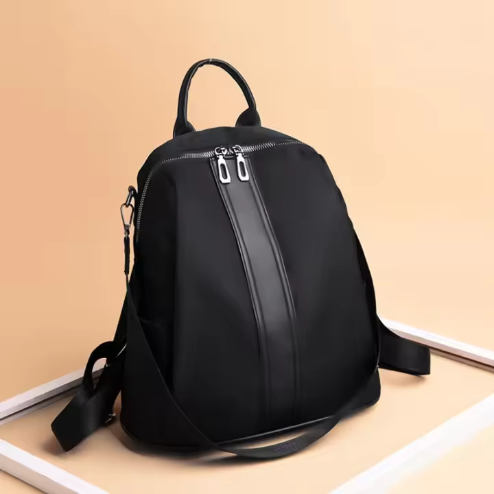 Mochila Casual De Moda Para Niñas De Color Sólido Resistente Al Agua Y a La Salpicadura Gran Capacidad Ligera Para Salir - 1