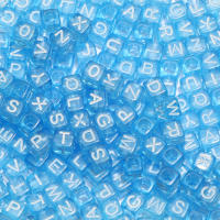 100pcs Cuentas De Letras Cuadradas 6mm Negro Y Oro Aleación De Acrílico Para Manualidades Y Creación De Joyas DIY - details 18