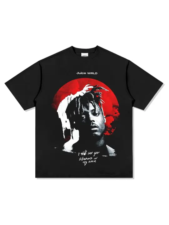 Camiseta De Manga Corta Para Hombres Con Estampado De Personajes De Hip Hop De Juice Wrld Estilo Casual Transversal Para Todas Las Estaciones - 1
