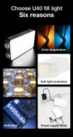 Luz De Cámara LED 40W Bi-color 2700-6200K CRI/TLCI 96+ Con Manija 6400mAh Para Fotografía Y Video Iluminación De Estudio Portátil - details 2