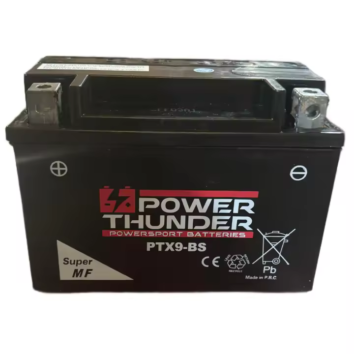 Batería power thunder YTX9-BS 12v 8ah sellada y activada PTX9-BS - 1