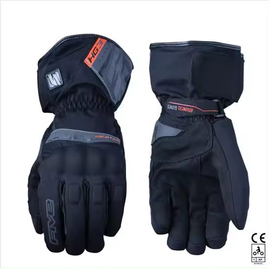 Five Gloves Guantes Moto Five HG3 WP Negros Calefactables y Homologados - 1