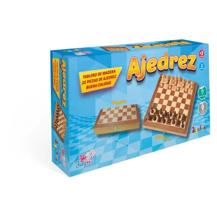 Juego ajedrez plegable de madera con 64 casillas para 2 jugadores - 1
