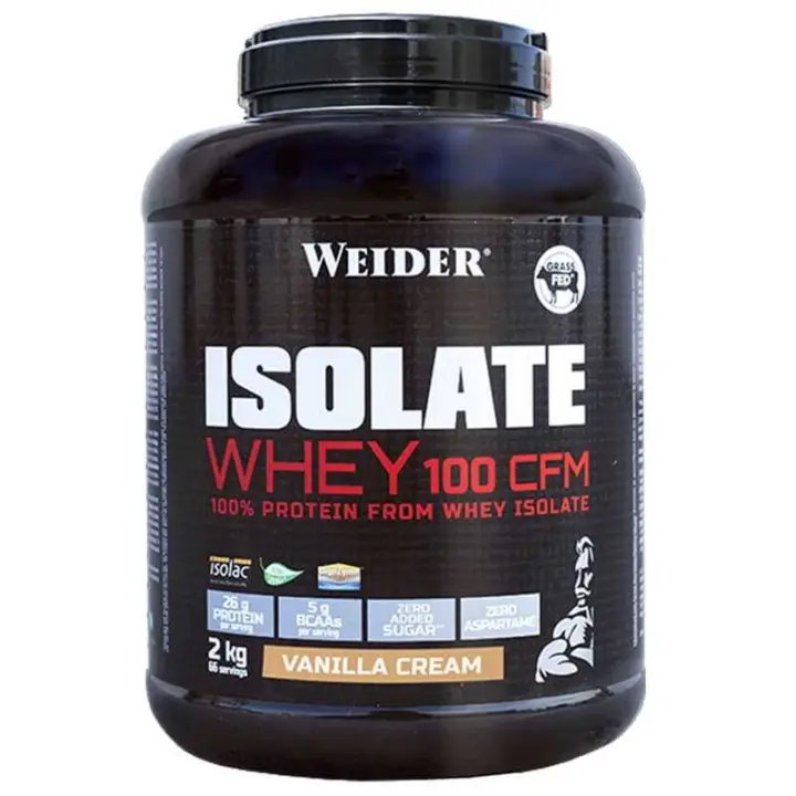 Weider Isolate Whey 100CFM 2KG - Aislado de Proteína de Suero de Leche de Rápida Absorción - 1