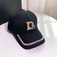 Gorro De Béisbol Para Mujer Con Rhinestones Dorados Brillantes Negro Blanco Moda Algodón Ajustable Estilo Hip Hop - details 11
