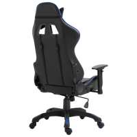vidaXL Silla de gaming de cuero sintético azul - details 3