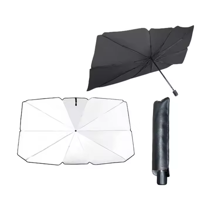 138x79cm  Parasol de coche plegable para parabrisas delantero, interior, protección UV, tamaño universal - 1