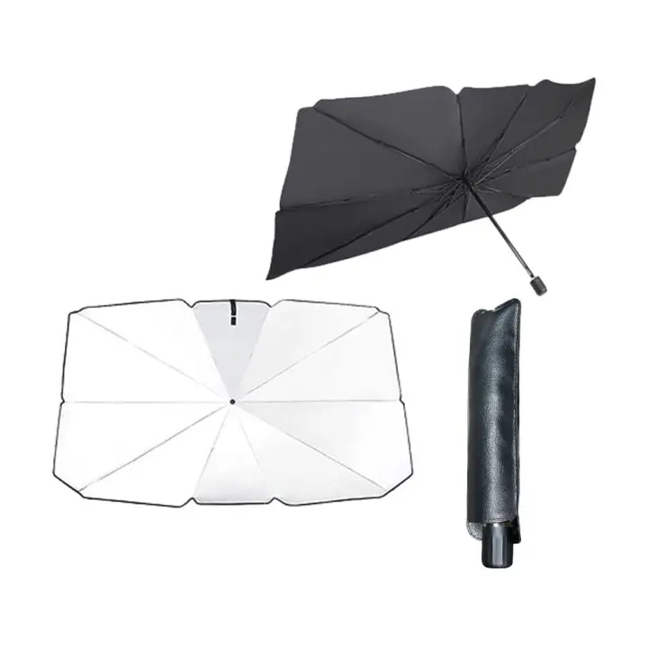 138x79cm  Parasol de coche plegable para parabrisas delantero, interior, protección UV, tamaño universal - 1