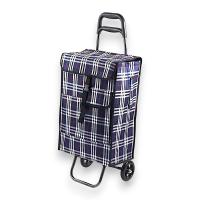 Carro de Compras Plegable con Bolsillo Frontal y Cierre de Broche - Diseños Variados - Carro de Compras Capacidad de Almacenamiento 35 Litros - Dimensiones 36x30x90 - 2 Ruedas - Peso Ligero y Tamaño Compacto - KARAWAN. - details 0