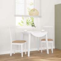 vidaXL Sillas de comedor con cojines 2 uds madera maciza marrón caucho en color Marrón y claro/Blanco y gris/Natural y claro y más | cómodas modernas ergonómicas para comedor cocina salón hogar - details 3