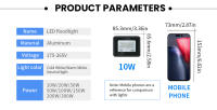 Luz De Inundación LED IP66 Impermeable 220V 10W 20W 30W 50W 100W 150W 200W 300W Spot Para Jardín Calle Puerta Muralla Exteriores - details 1