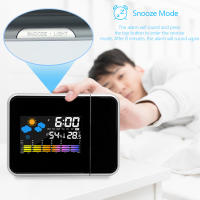 Reloj De Alarma Inteligente Con Iluminación Nocturna LED Y Proyector Digital Termómetro Higrómetro Para Sala De Estar Y Dormitorio - details 1