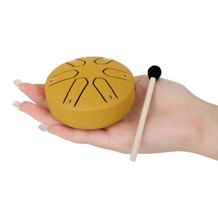 Mini Tambor De Lengüeta De Acero De 3 Pulgadas Con 6 Tonos Y Palillos Instrumento De Percusión Para Educación Infantil - 1