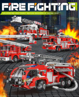 Vehículo De Rescate De Ciudad Simulación Con Bloques Móviles Camión De Incendio Modelo Kit Juguete Artesanal Para Niños - details 0
