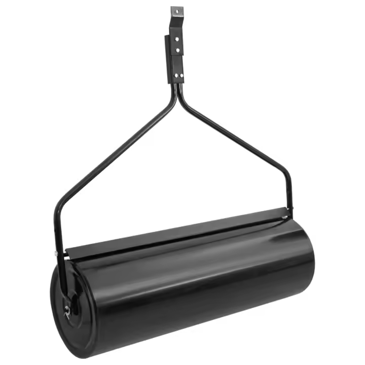 vidaXL Rodillo para césped de jardín hierro negro 63 L - 1