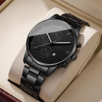 Reloj De Pulsera De Lujo Para Hombre Calendario Moda Roma Dial Cuarzo Sin Caja Material De Correa De Aleación Estilo Casual - details 1