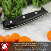 MAGEFESA FILO Cuchillo de Cocina Chef de 20 cm, Acero Inoxidable, Mango Moderno, Triple Remache, Resistencia, Estabilidad - details 3