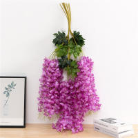 12pcs Flores De Tofu Artificial 110cm Para Decoración De Ceilings Y Corredores Estilo Wisteria Simulada Para Bodas Y Aniversarios - details 10