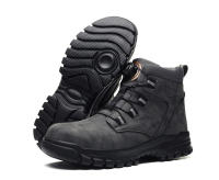 Botas De Seguridad Impermeables Para Hombre Indestructibles Con Punta De Acero Antideslizantes Antipinchazos Para Motociclistas Biker Botas Para Hombre - details 27