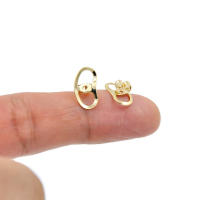4pcs Almohadillas De Aretes Metálicas Para Reparación De Joyería Accesorios De Enlaces Para Creación De Pendientes DIY - details 1