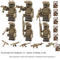 Set De 6 Personas Black Ghost Especial Polícia Mochila Montaje Militar Cinto Tático Accesorios Táticos Decoración Hogar - details 6