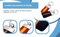 Banner - Llavero lona bandera de España rojo amarillo