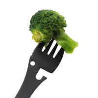 Cuchara Multifuncional De Acero Inoxidable Herramienta Portátil Para Campamento Utensilios De Mesa Spork Can Opener - details 4