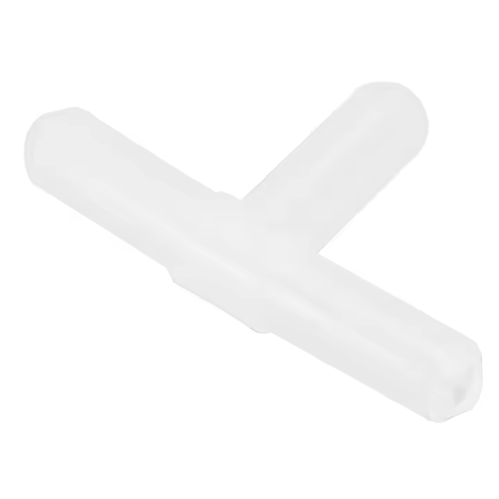 Válvulas de aire para acuario, accesorio de plástico de 3 vías en forma de T, color blanco claro, 100 piezas - 1