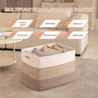 Cesta De Algodón Con Manija Para Almacenamiento Grande Rectangular Super Tela De Hamaca Para Sala De Estar Juguete - details 4