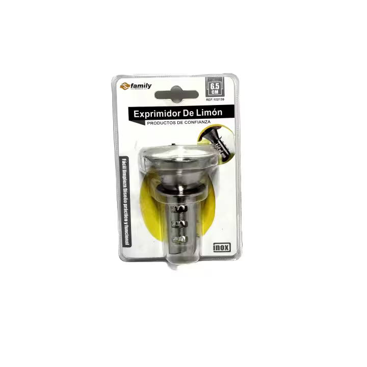 exprimidor de limon acro inox 6.5cm para extraer cítricos y vertedor el limón marca family - 1