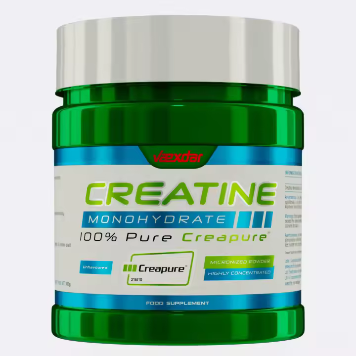 Vaexdar - Creatina Creapure - Creatina Monohidratada Creapure - Creatina Pura en polvo - Creatine Creapure - Mejora el Rendimiento y la Fuerza - Creatina Micronizada - Sabor Neutro - 300gr - 1