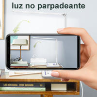 lámpara Led Escritorio, Flexo de Escritorio con luz nocturna, lampara de escritorio con control táctil, Puerto de carga USB, 10 niveles de luminosidad 5 modos, Temporizador de 45min, (Blanco) - details 2
