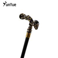 Bastón De Caminar Estilo Steampunk Con Calavera Dorada Y Negro Decorativo Para Cosplay Y Fiesta Gótica Vintage Adecuado Para Hike - details 5