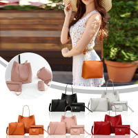 Juego De 4 Bolsos Para Mujer Estilo Elegante Monedero De Cuero PU Bolso De Hombro Mensajero Bolso De Mano Moda Accesorio Decorativo Para Mujer - details 0