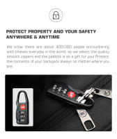 Mochila Grande De Alta Capacidad Con Garantía De Vida Para Laptop De 15.6 Pulgadas Mochila Antirrobo Para Hombres Bolsa Escolar De Viaje Con Compartment Interior Y Cinturón De Alivio De Presión - details 6