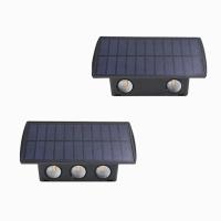 Lámpara De Pared Solar LED Impermeable Para Jardín Patio Balcón Con 4/6 LEDs Iluminación De Valla Luz Moderna Auto-Contenida - details 5