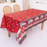 Mantel Navideño De 140x180cm Decorativo Plegable Para Fiesta De Año Nuevo En Casa Tela Estampada Rayada Para Mesa De Comedor - details 6