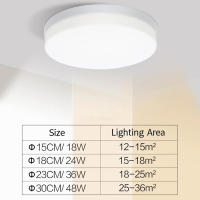 Lámpara De Techo LED De Montaje Plano Redonda 18W/24W/36W/48W Para Dormitorio Cocina Baño Garage Sala De Estar Iluminación Diaria Moderna Y Ahorradora De Energía - details 10