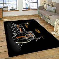 Carpet Kit De Batería Para Sala De Estar Dormitorio Decoración De Música Alfombra Antideslizante Para Sala De Estar Cocina Alfombrilla De Puerta Moderno Estilo Estadounidense Poliéster 100% - details 6