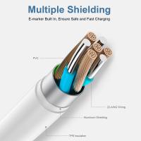Cable De Carga Rápida USB Tipo C a C 2 Pack 3FT Para Smartphone Y Tablet Android Material TPE/TPU Corriente Máxima 5A - details 3