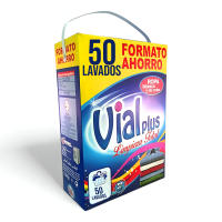 Vialplus Detergente 50 Lavados Limpieza total 2520 gr Maleta 50 Lavados Ropa Blanca y de Color Poder Quitamanchas - details 0