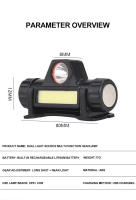 Linterna Frontal LED Para Pesca De Noche Con Vida Útil De Batería Larga Y Magnético Cargable Luz Fuerte Exterior - details 7