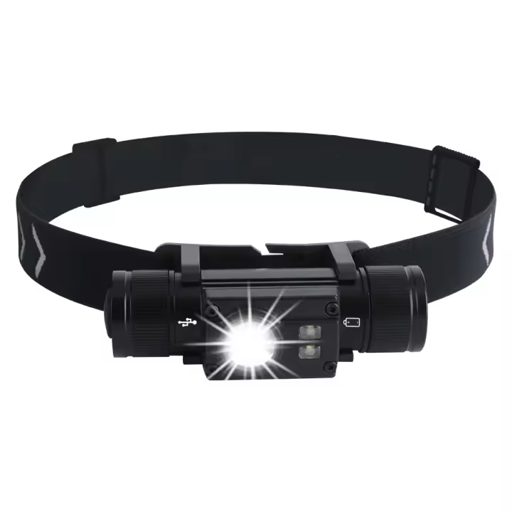 BORUiT Linterna Frontal LED De 7 Modos Potente Y Impermeable Recargable Tipo-C Para Camping Caza Pesca Ciclismo Acampar - 1