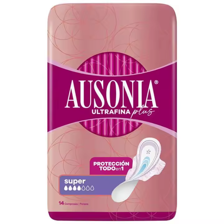 Ausonia Ultrafina Plus Compresas Super Alas 14Uds - 1