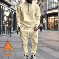 Conjunto Deportivo Casual Para Hombres Verano Otoño Invierno Con Cierre De Cremallera Y Veludo Tejido De Poliéster Talla S a XXXL - details 183
