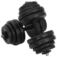 vidaXL Mancuernas de Musculación Fitness Ejercicio Deporte Disco Peso 1x 15 kg,  2x 10 kg,  2x 15 kg y mas - details 1