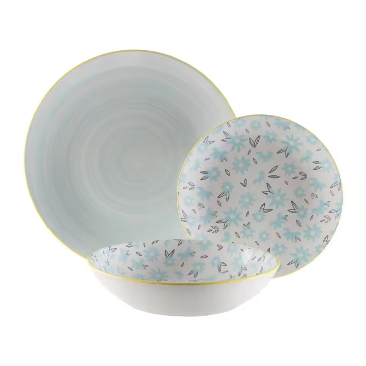 Vajilla Versa BREEZE  Azul Porcelana 18 Piezas - 1
