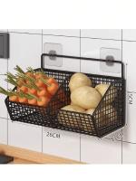 OmHom Cesta de frutas, cesta de verduras, organizador de mesa, frutero de pared y de encimera, estante para aperitivos y especias, cesta de almacenamiento multifuncional para cocina y sala de estar. - details 2
