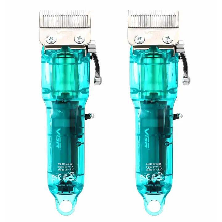 Cortadora de Pelo Profesional -VGR Transparente Recargable USB Inalámbrica Eléctrica - 1